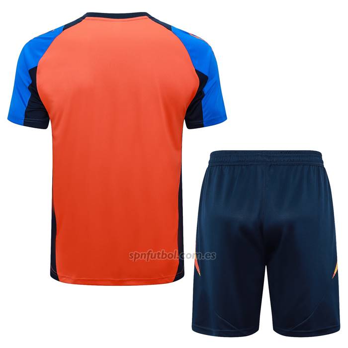 Chandal del Juventus Manga Corta 2024-2025 Naranja - Pantalon Corto